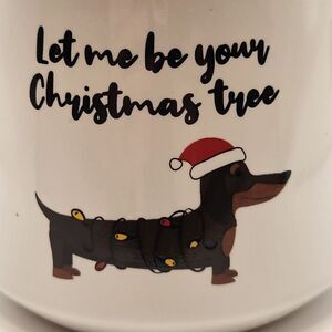COCO & LOLA Christmas DACHSHUND Dog‎ w/Lights Stoneware Replacement MUG